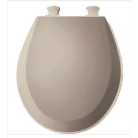 Church Seat 500EC 068 14.375 In.W Lift-Off Round Closed Front Toilet Seat In Fawn Beige